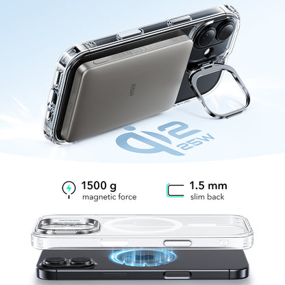 Калъф MagSafe за Apple iPhone 17, ESR, Classic Hybrid Kickstand, Прозрачен