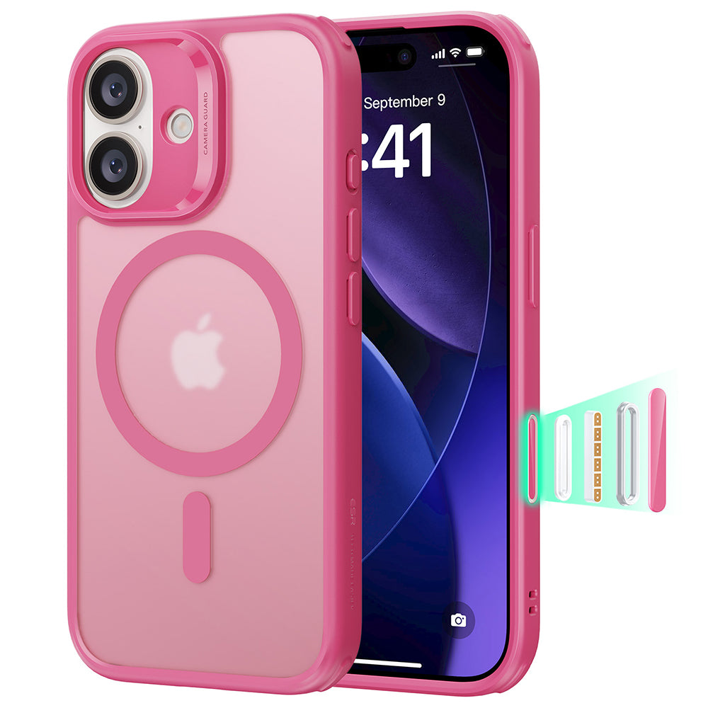 Калъф MagSafe за Apple iPhone 17, ESR, Classic Hybrid, Розов Сатен