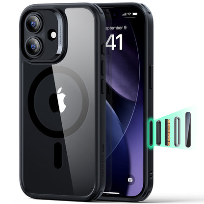 Калъф MagSafe за Apple iPhone 17, ESR, Classic Hybrid, Прозрачно черен