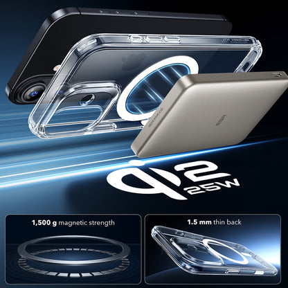 Калъф MagSafe за Apple iPhone 17, ESR, Classic Hybrid, Прозрачен