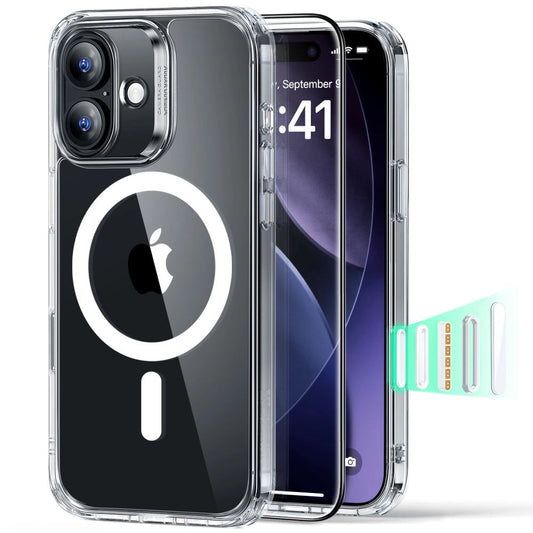 Калъф MagSafe за Apple iPhone 17, ESR, Classic Hybrid със защита за екрана, Прозрачен