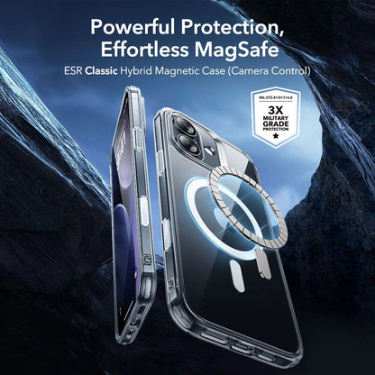Калъф MagSafe за Apple iPhone 17, ESR, Classic Hybrid със защита за екрана, Прозрачен