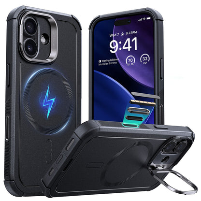 Калъф MagSafe за Apple iPhone 17, ESR, Cyber Armor Kickstand, Черен