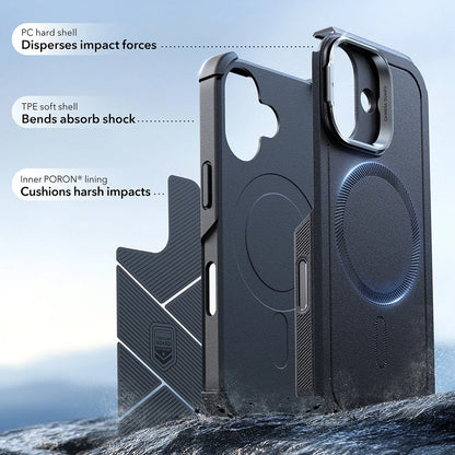 Калъф MagSafe за Apple iPhone 17, ESR, Cyber Armor Kickstand, Черен