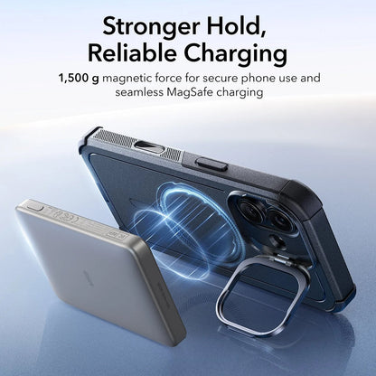 Калъф MagSafe за Apple iPhone 17, ESR, Cyber Armor Kickstand, Черен
