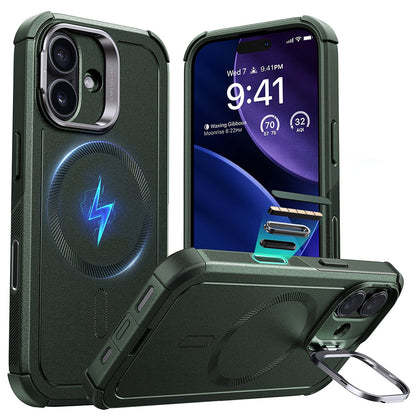 Калъф MagSafe за Apple iPhone 17, ESR, Cyber Armor Kickstand, Зелен
