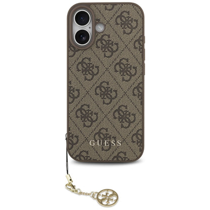 Калъф MagSafe за Apple iPhone 17, Guess, 4G Charm Cradle, Кафяв