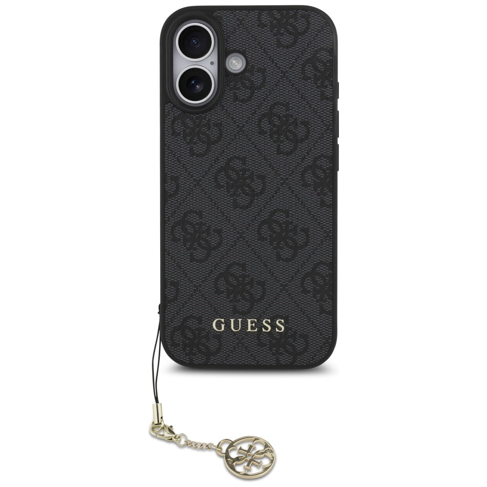 Калъф MagSafe за Apple iPhone 17, Guess, 4G Charm Cradle, Черен