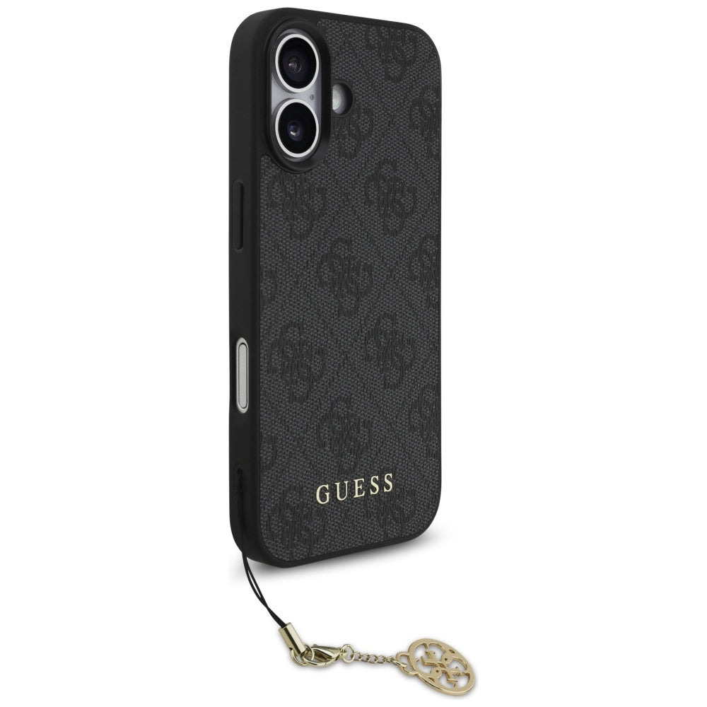 Калъф MagSafe за Apple iPhone 17, Guess, 4G Charm Cradle, Черен