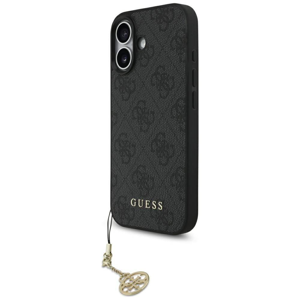 Калъф MagSafe за Apple iPhone 17, Guess, 4G Charm Cradle, Черен