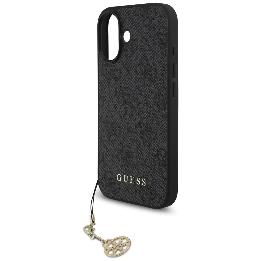 Калъф MagSafe за Apple iPhone 17, Guess, 4G Charm Cradle, Черен
