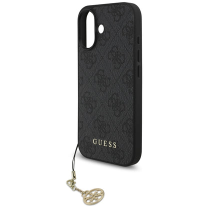 Калъф MagSafe за Apple iPhone 17, Guess, 4G Charm Cradle, Черен
