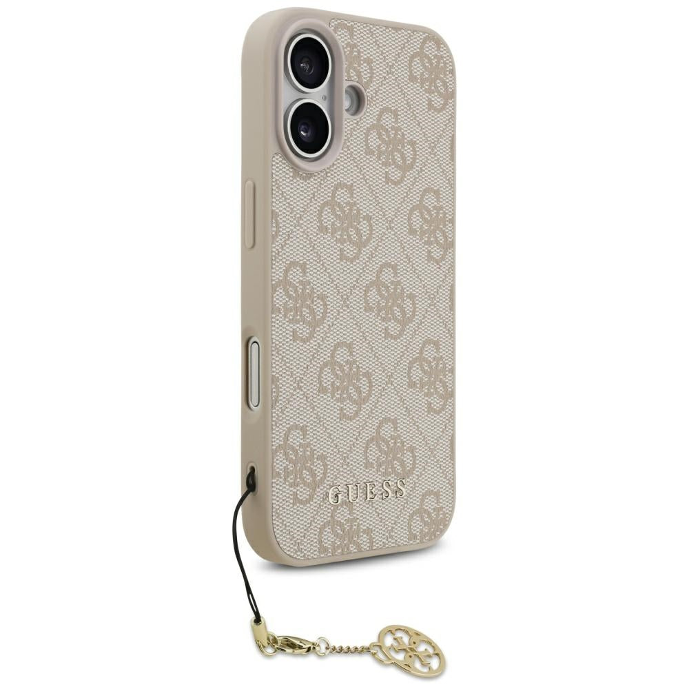 Калъф MagSafe за Apple iPhone 17, Guess, 4G Charm Cradle, Розов
