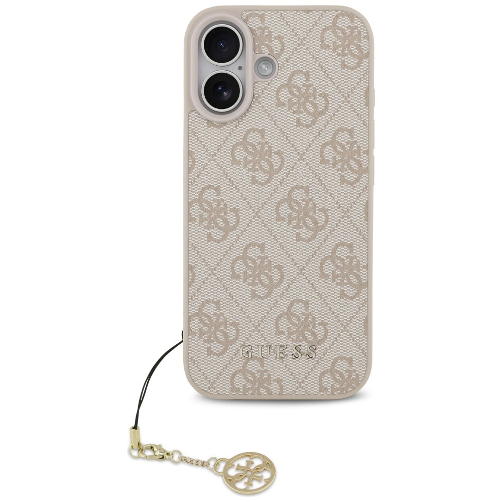 Калъф MagSafe за Apple iPhone 17, Guess, 4G Charm Cradle, Розов