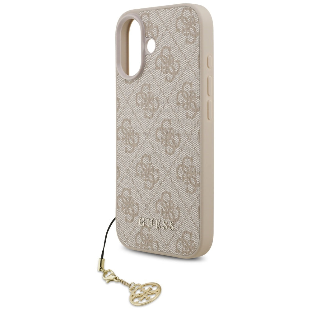 Калъф MagSafe за Apple iPhone 17, Guess, 4G Charm Cradle, Розов