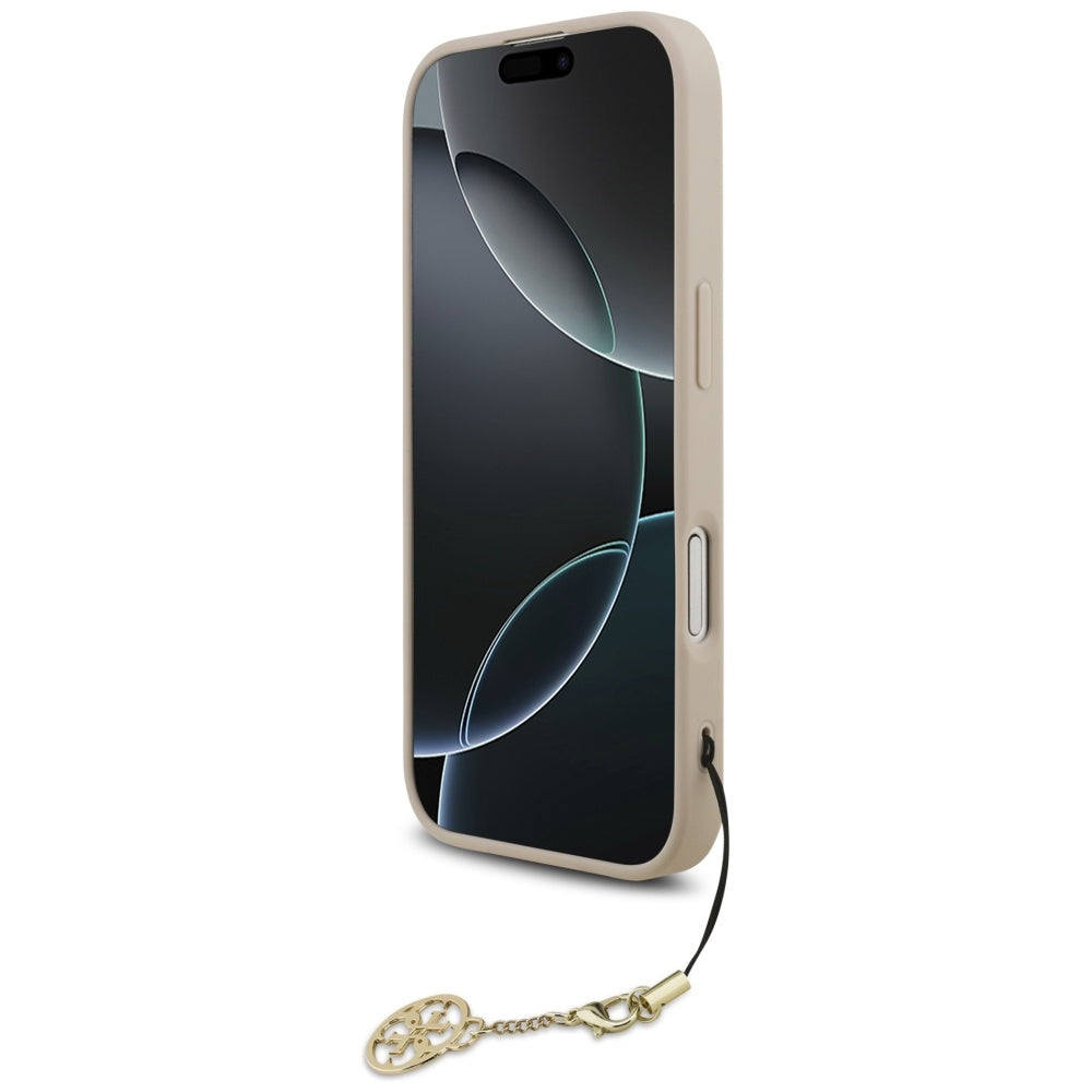 Калъф MagSafe за Apple iPhone 17, Guess, 4G Charm Cradle, Розов