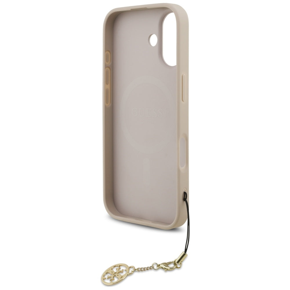 Калъф MagSafe за Apple iPhone 17, Guess, 4G Charm Cradle, Розов