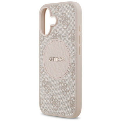 Калъф MagSafe за Apple iPhone 17, Guess, 4G Circle Classic Logo, Розов