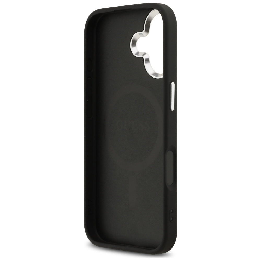 Калъф MagSafe за Apple iPhone 17, Guess, 4G Classic Logo, Черен