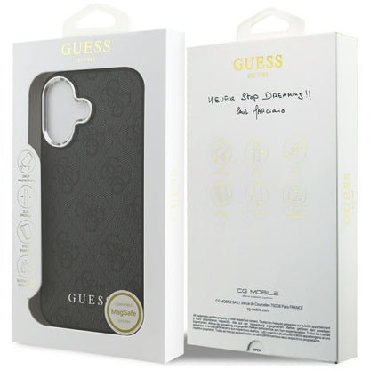 Калъф MagSafe за Apple iPhone 17, Guess, 4G Classic Logo, Черен