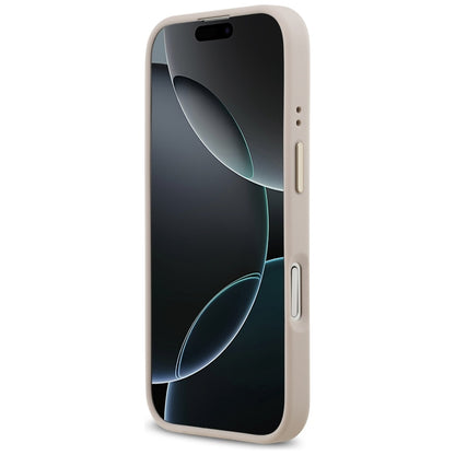 Калъф MagSafe за Apple iPhone 17, Guess, 4G Logo Plate, Розов