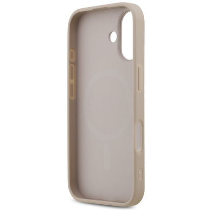 Калъф MagSafe за Apple iPhone 17, Guess, 4G Printed Stripes, Розов