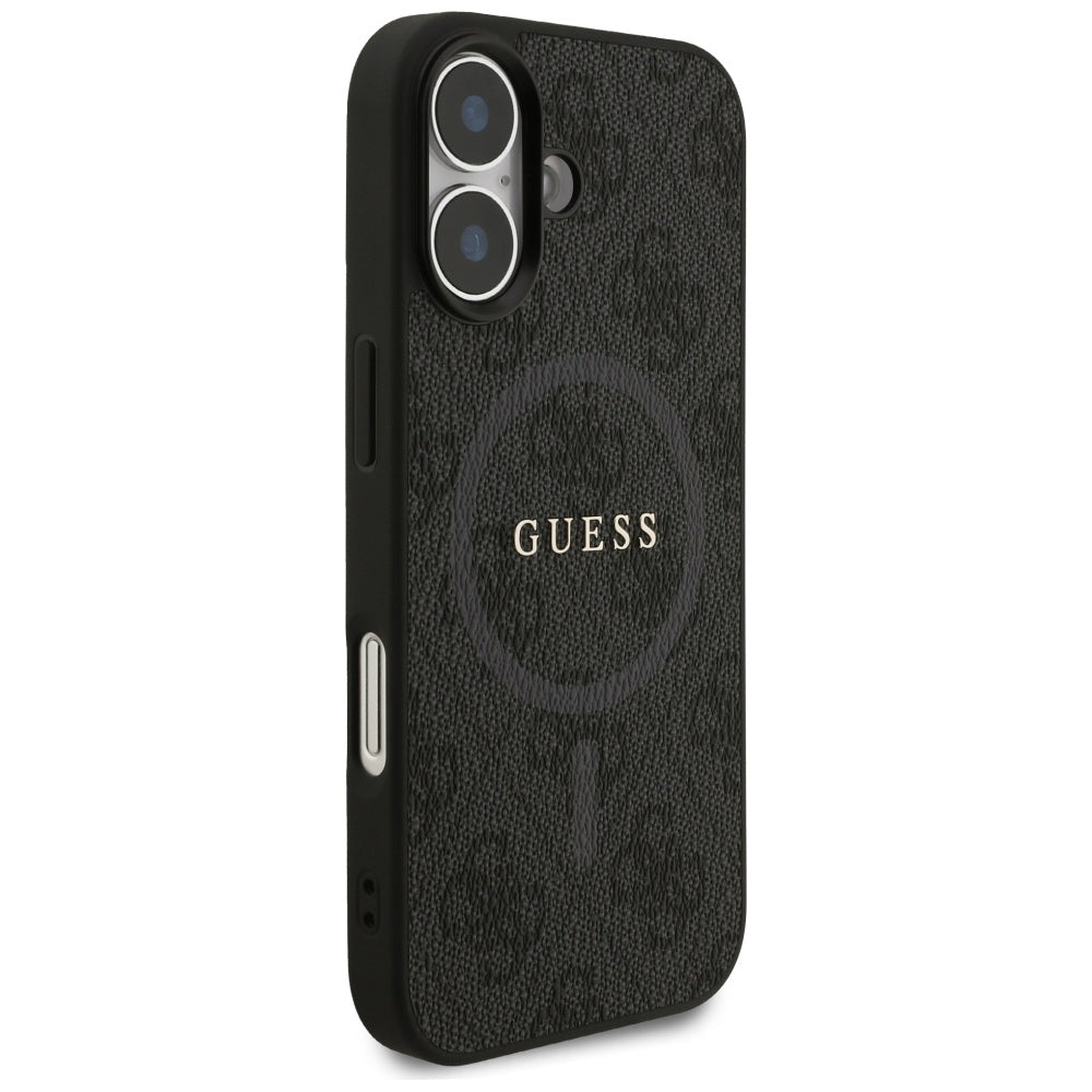 Калъф MagSafe за Apple iPhone 17, Guess, 4G Ring Classic Logo, Черен