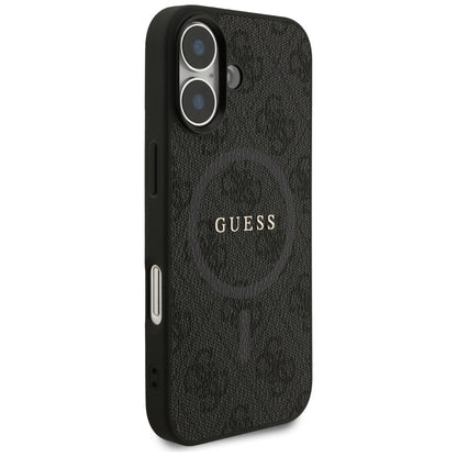 Калъф MagSafe за Apple iPhone 17, Guess, 4G Ring Classic Logo, Черен
