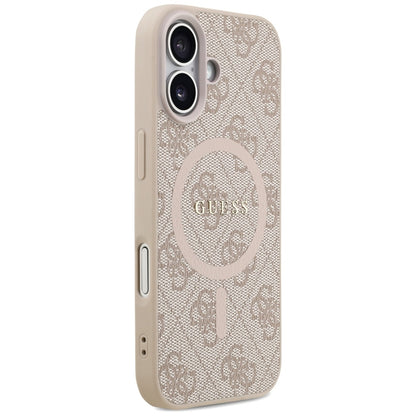 Калъф MagSafe за Apple iPhone 17, Guess, 4G Ring Classic Logo, Розов