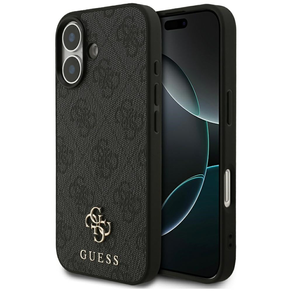 Калъф MagSafe за Apple iPhone 17, Guess, 4G Small and Classic Logo, Черен