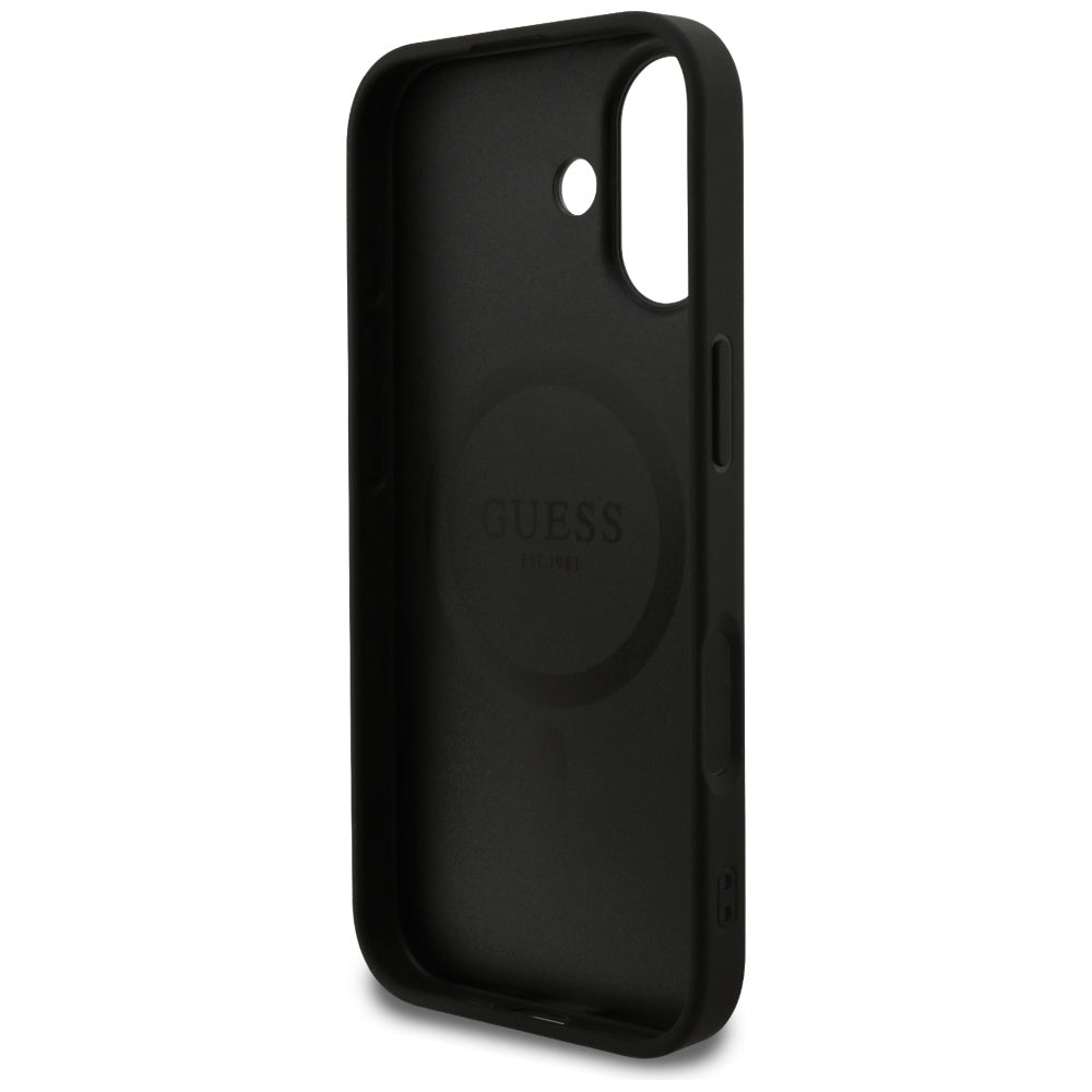 Калъф MagSafe за Apple iPhone 17, Guess, 4G Small and Classic Logo, Черен