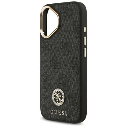 Калъф MagSafe за Apple iPhone 17, Guess, 4G Strass Logo, Черен