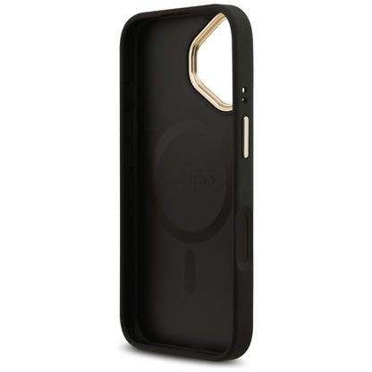 Калъф MagSafe за Apple iPhone 17, Guess, 4G Strass Logo, Черен