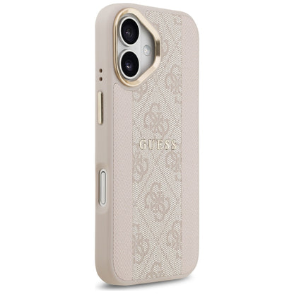 Калъф MagSafe за Apple iPhone 17, Guess, 4G Stripe, Розов