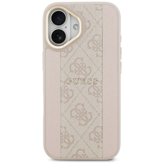 Калъф MagSafe за Apple iPhone 17, Guess, 4G Stripe, Розов