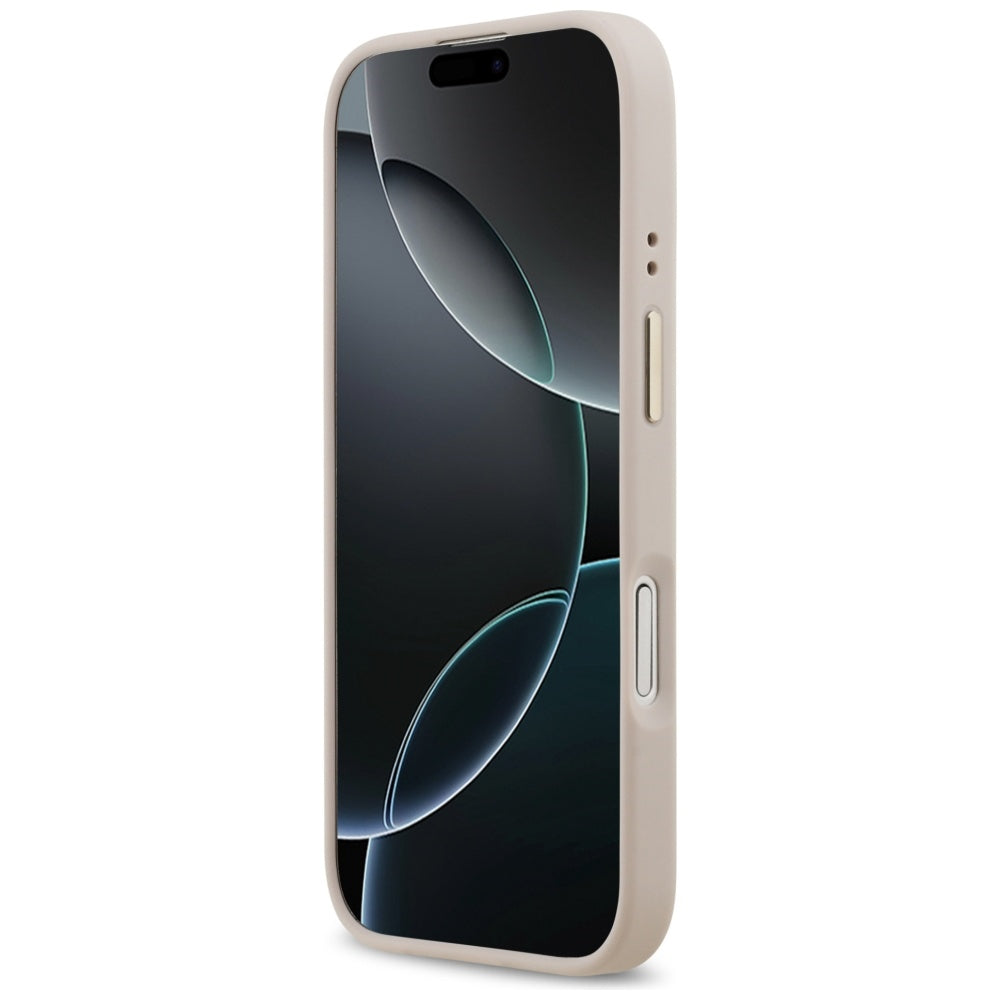 Калъф MagSafe за Apple iPhone 17, Guess, 4G Stripe, Розов