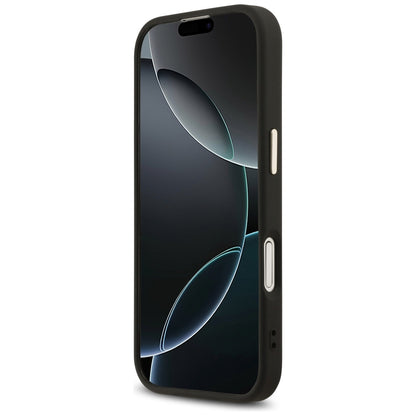 Калъф MagSafe за Apple iPhone 17, Guess, 4G Triangle Diamond Logo, Черен