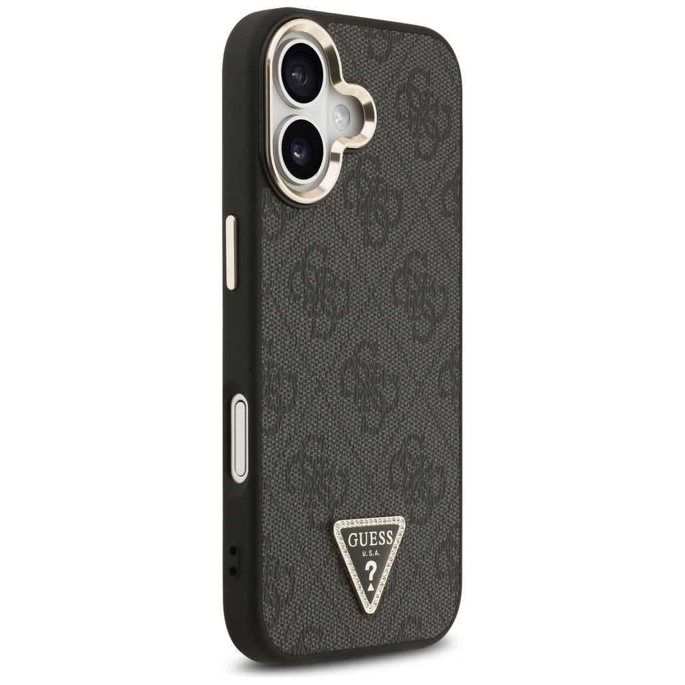 Калъф MagSafe за Apple iPhone 17, Guess, 4G Triangle Diamond Logo, Черен