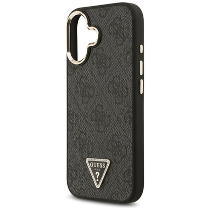 Калъф MagSafe за Apple iPhone 17, Guess, 4G Triangle Diamond Logo, Черен