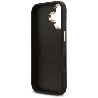 Калъф MagSafe за Apple iPhone 17, Guess, 4G Triangle Diamond Logo, Черен