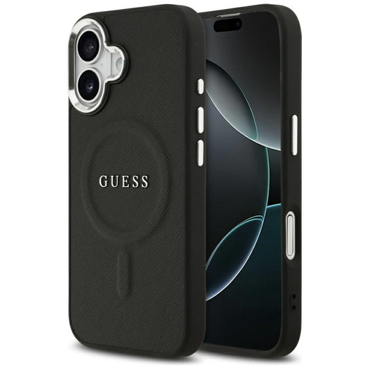 Калъф MagSafe за Apple iPhone 17, Guess, Classic Logo, Черен