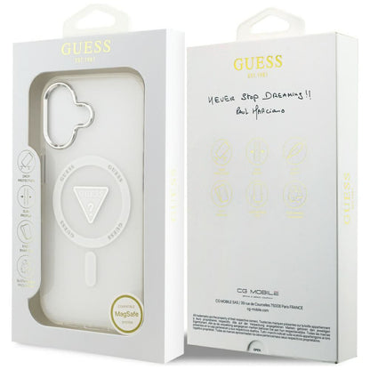 Калъф MagSafe за Apple iPhone 17, Guess, IML Gradient Triangle Logo, Прозрачен