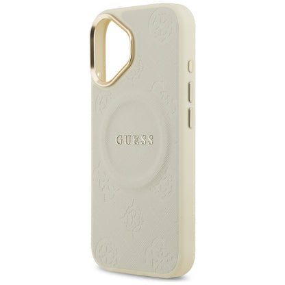 Калъф MagSafe за Apple iPhone 17, Guess, Peony Hot Stamp, Бежов