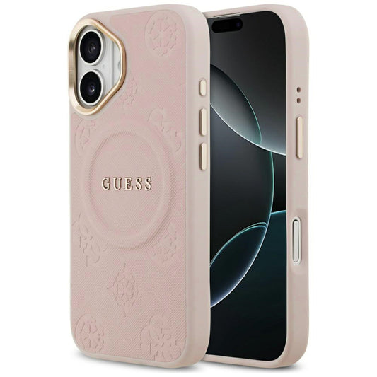 Калъф MagSafe за Apple iPhone 17, Guess, Peony Hot Stamp, Розов