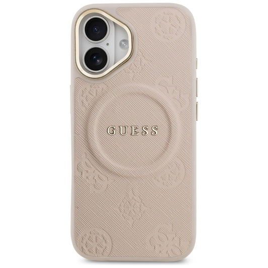 Калъф MagSafe за Apple iPhone 17, Guess, Peony Hot Stamp, Розов