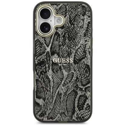 Калъф MagSafe за Apple iPhone 17, Guess, Python Pattern, Черен