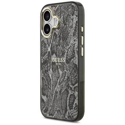 Калъф MagSafe за Apple iPhone 17, Guess, Python Pattern, Черен