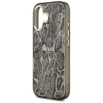 Калъф MagSafe за Apple iPhone 17, Guess, Python Pattern, Черен