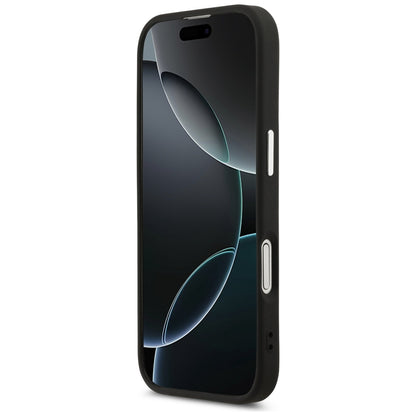 Калъф MagSafe за Apple iPhone 17, Guess, Triangle Logo, Черно Сребрист
