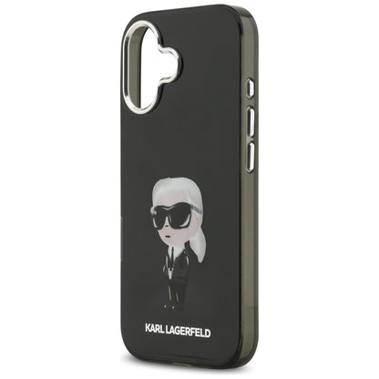 MagSafe Case for Apple iPhone 17, Karl Lagerfeld, IML Aquarelle Karl Ikonik, Black